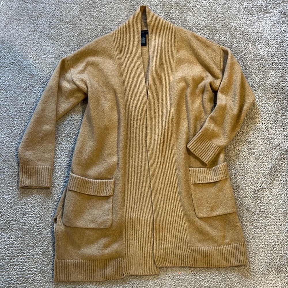 Camel colored long cardigan. Size medium.